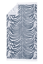 Zebra Palm Beach Towel - Navy